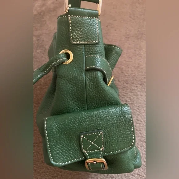 Green Leather MAXX Shoulder Bag - Picture 9 of 10